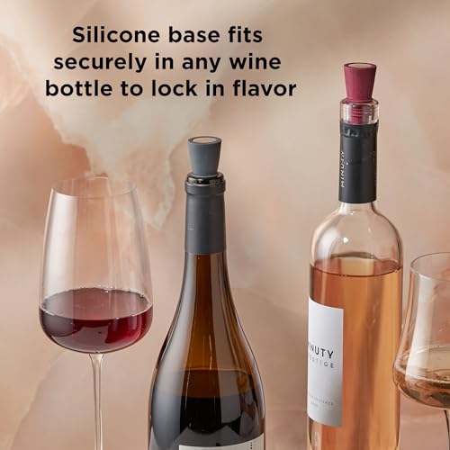 Multicolor Reusable Wine Bottle Stoppers Set of 4 - Airtight Beverage Seals