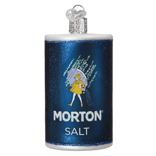 Old World Christmas Morton Salt Can Glass Ornament - Handcrafted Holiday Decoration