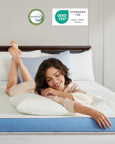 3-Inch Firm Mattress Topper Queen - Cooling Gel-Infused Memory Foam