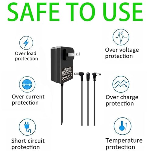 4.5V Power Adapter with 3 Output Jacks for Holiday Village Lighting, 2 Pack