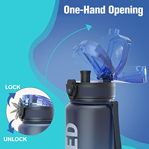 32oz Tritan Sports Water Bottle with Time Marker and Fast Flow Lid