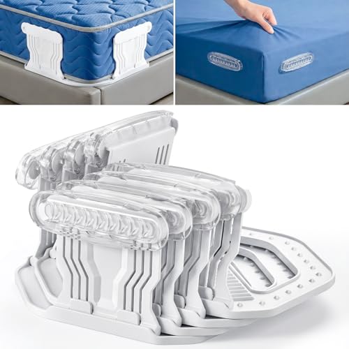 Foldable Bed Sheet Holder Clips - 4 Pack Non-Slip Mattress Fasteners