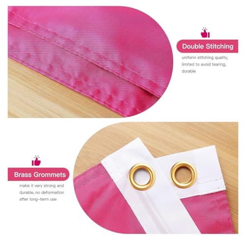 Pink American Flag Tapestry Banner - 3x5 ft Dorm Decor with Grommets
