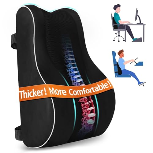 Ergonomic Lumbar Support Pillow - Memory Foam with Adjustable Straps