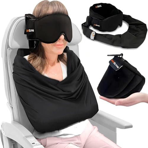 3-in-1 Travel Comfort Kit with Neck Pillow, Eye Mask & Blanket