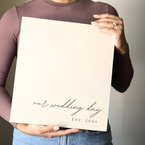 Large Linen Wedding Photo Album for 400 4x6 Photos - Personalized Keepsake
