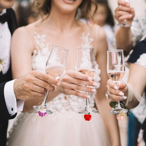 HadrNahkb Beach Wine Glass Charms for Stem Glasses Halloween Party Decor