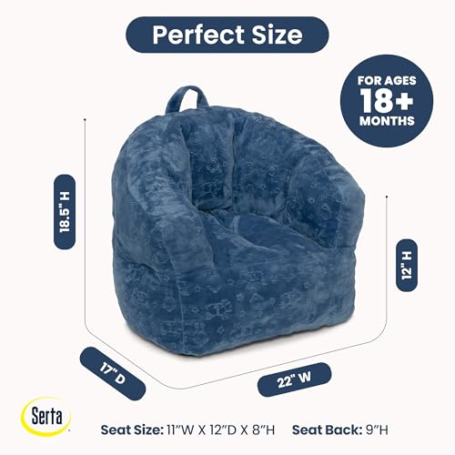 Plush Barrel Toddler Chair - Soft Foam Kids Seat for Reading and Playroom