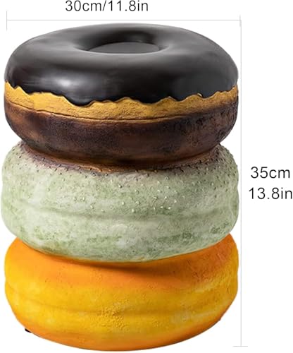 Retro Food-Shaped Shoe Changing Stool - Coffee Donut Design