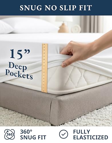 Lane Linen Queen Sheet Set 100% Organic Cotton Percale Cooling White