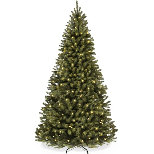 6ft Pre-Lit Artificial Spruce Christmas Tree with 250 LED Twinkling Lights