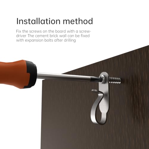 Stainless Steel Screw Hooks for String Lights, 40 Pack Anti-Drop Hangers