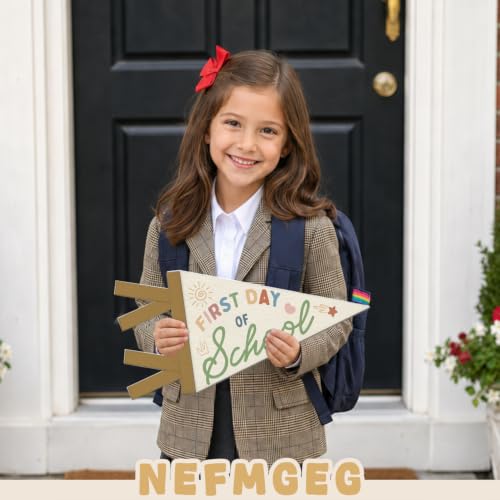 First Day of School Felt Pennant Flag - Boho Back to School Photo Prop
