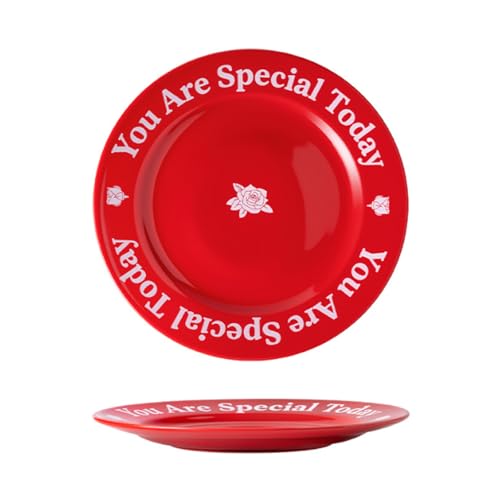 You Are Special Today Red Ceramic Celebration Plate, 10.63-Inch