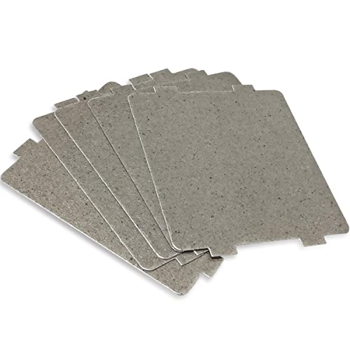 Universal Microwave Waveguide Cover Mica Sheets - 5 Pack, 4 x 4.7 Inch