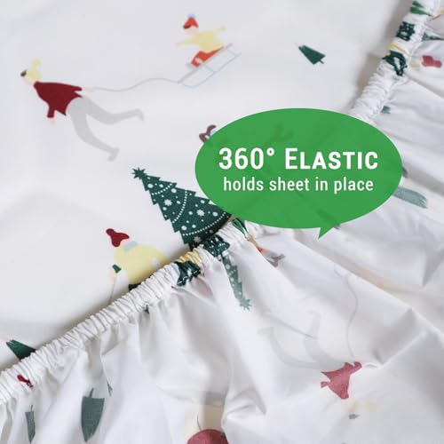 Gogreen Snow Tree Twin Deep Pocket Bed Sheet Set - 3PC Breathable Soft Bedding