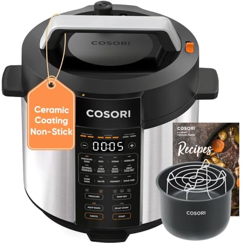 6-Quart 9-in-1 Electric Pressure Cooker with Nonstick Ceramic Pot