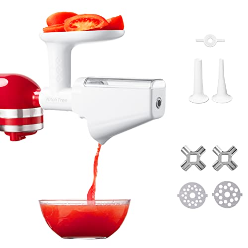 Fruit and Vegetable Strainer and Meat Grinder Attachment Set for Stand Mixers