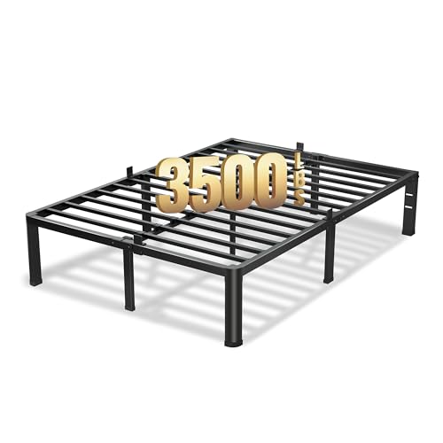 18-Inch Queen Metal Bed Frame, Heavy Duty Platform with Under-Bed Storage