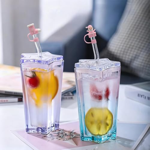 ZIFANHU 5-Pack Christmas Silicone Straw Covers for Stanley 30 & 40 Oz Tumblers - Color X01