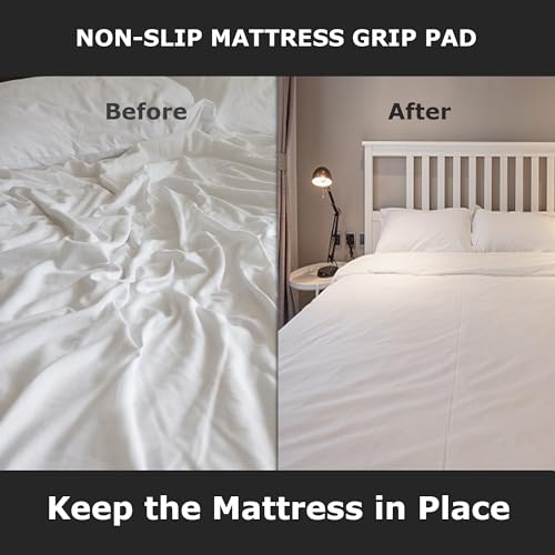 Non-Slip Rug Pad and Mattress Slide Stopper - 5 x 6.5 Ft Trimmable Grip