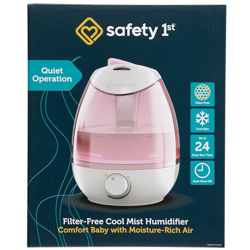 Filter-Free Cool Mist Humidifier for Nursery, Pink