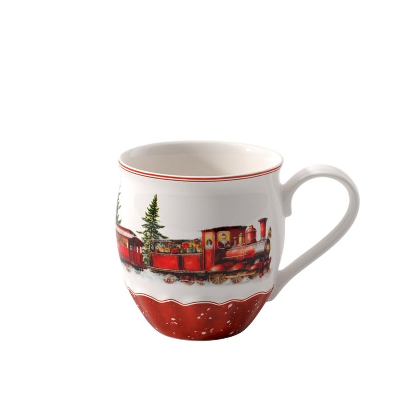Villeroy & Boch Annual Christmas Edition Collection Mug, Premium Porcelain, Nostalgic Christmas Motif, 5.75 x 4 in, 12.75 oz Capacity, White/Colorful