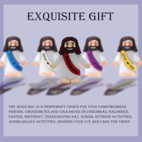 30 Pcs Mini Jesus Figurines - 1.4 Inch Tiny Easter Egg Stuffers & Gifts