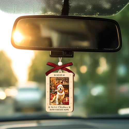Couple Fox Frame Pet Dog Ornament for Christmas Tree - First Dog Christmas Keepsake 2026