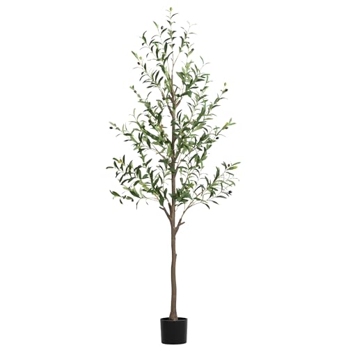 6 FT Artificial Olive Tree with Planter - Faux Indoor Plant