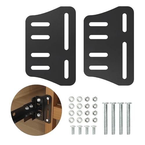 Adjustable Bed Frame Headboard Brackets - Steel Attachment Kit (2 Pack)
