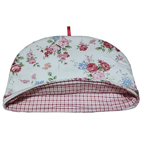 Quilted Cotton Tea Cozy - Insulated Floral Teapot Cover 13.8 x 9.8 Inch