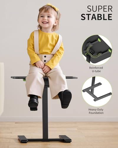 Adjustable Rolling TV Tray Table with Wheels for Sofa and Bed