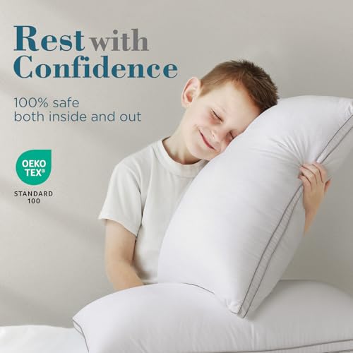 Queen Size Pillows Set of 2 - Firm Support for Side Sleepers