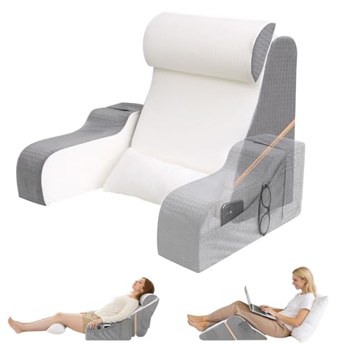 Foldable 2-in-1 Reading Pillow with Ergonomic Back Support