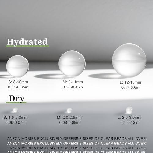 Clear Deco Granules - 16,999 Pcs, 2 Gal Vase Filler, Reusable & Durable