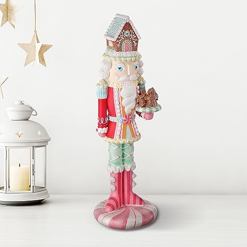 Regency 18" Resin Candy Nutcracker with Cake Holiday Decor
