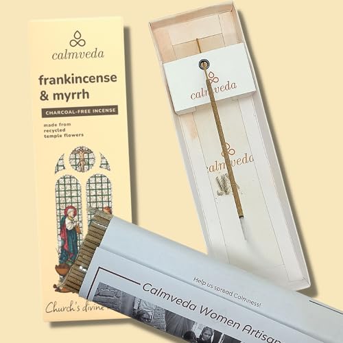 Frankincense & Myrrh Incense Sticks (80 Pack) - Charcoal-Free & Handmade