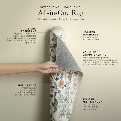 Washable 2'6" x 8' Kitchen Runner Rug, Non-Slip Stain-Resistant Floor Carpet