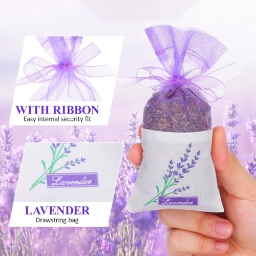 75Pcs Purple Organza Drawstring Bags for Lavender, Potpourri and Gifts
