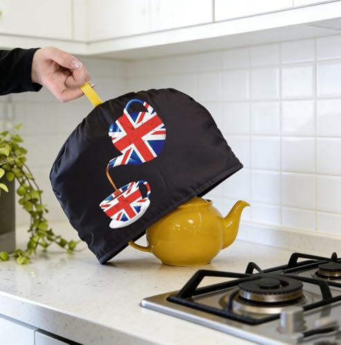British Flag Teapot Cozy - Cotton Insulated Tea Pot Cover 32cm x 22.5cm
