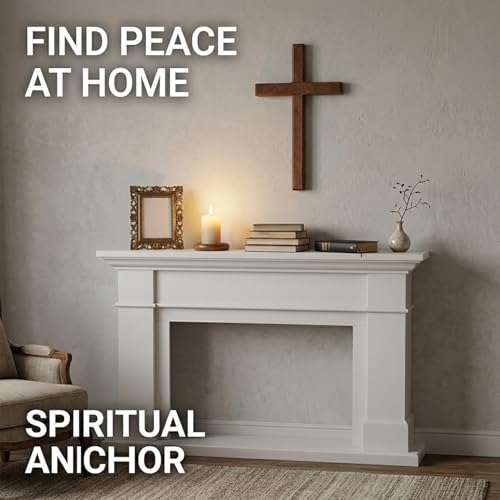 Wooden Cross for Wall or Table, 7.87-Inch Handheld Prayer Cross Decor