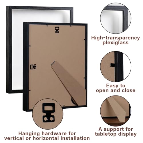11x14 Shadow Box Frame - Deep 3D Display Case for Medals, Flowers & Photos