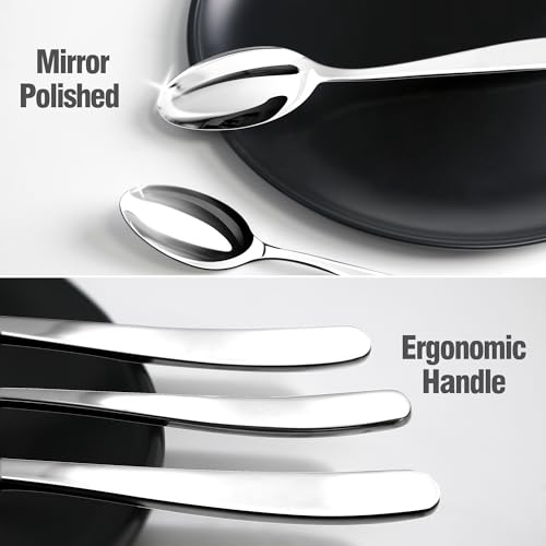 40-Piece 18/10 Stainless Steel Silverware Set for 8, Mirror Polished