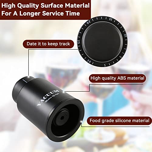 Vacuum Wine Bottle Stoppers 2-Pack - Reusable Leak-Proof Wine Preserver