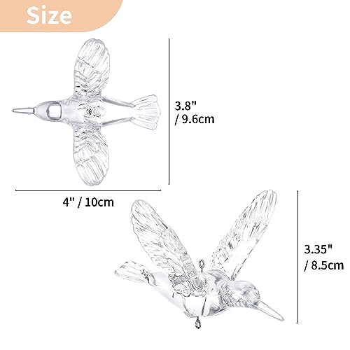 NUPTIO 100 Pcs Acrylic Flying Bird Hanging Ornaments for Decorations