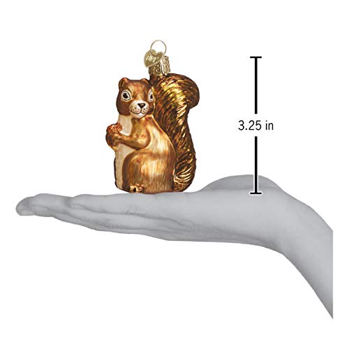 Old World Christmas Squirrel Glass Blown Ornament - Hand-Painted Squirrel figurine