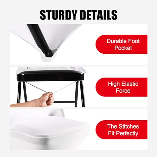 Stretch Spandex Chair Covers, White - 100 PCS Universal Slipcovers