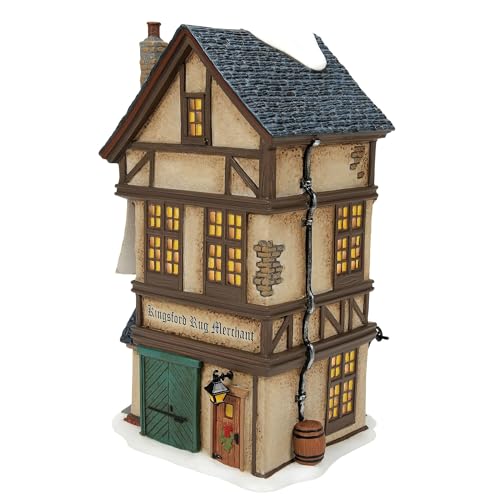 Dickens Village Kingsford Rug Merchant Lighted Porcelain Building, 8.46 Inch