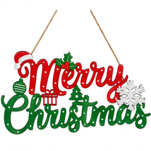 Christmas Wooden Sign - Festive Holiday Decor for Front Door, Wall or Tabletop